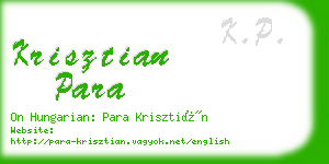 krisztian para business card